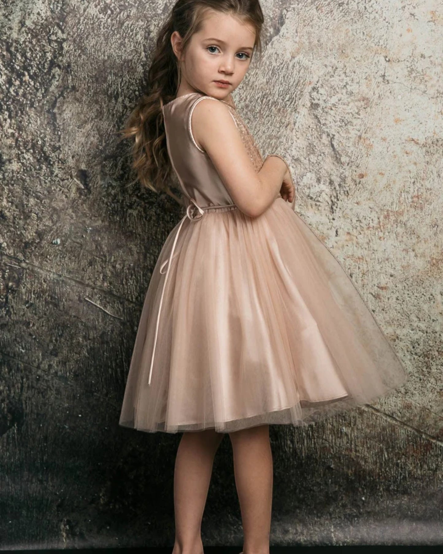 VESTIDO DE DAMA CAMILLA CHAMPAGNE | ETIQUETTE