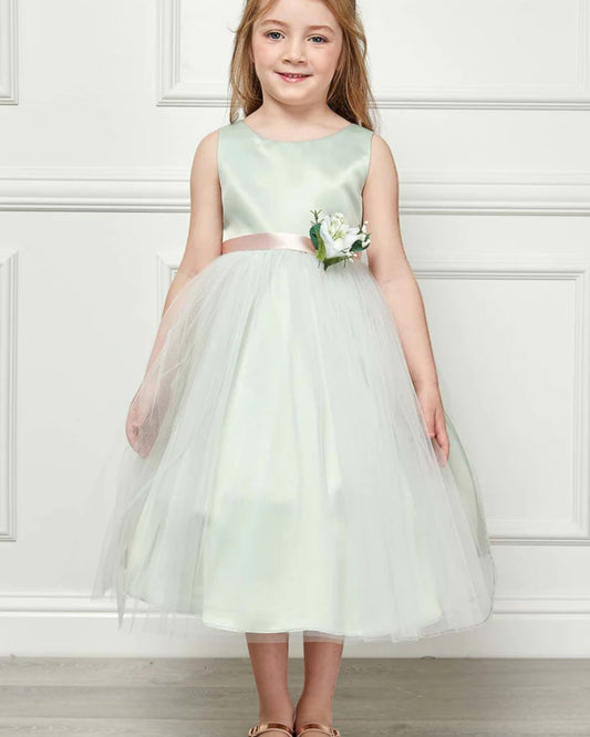 VESTIDO PARA DAMINHA ROSIE VERDE | ETIQUETTE