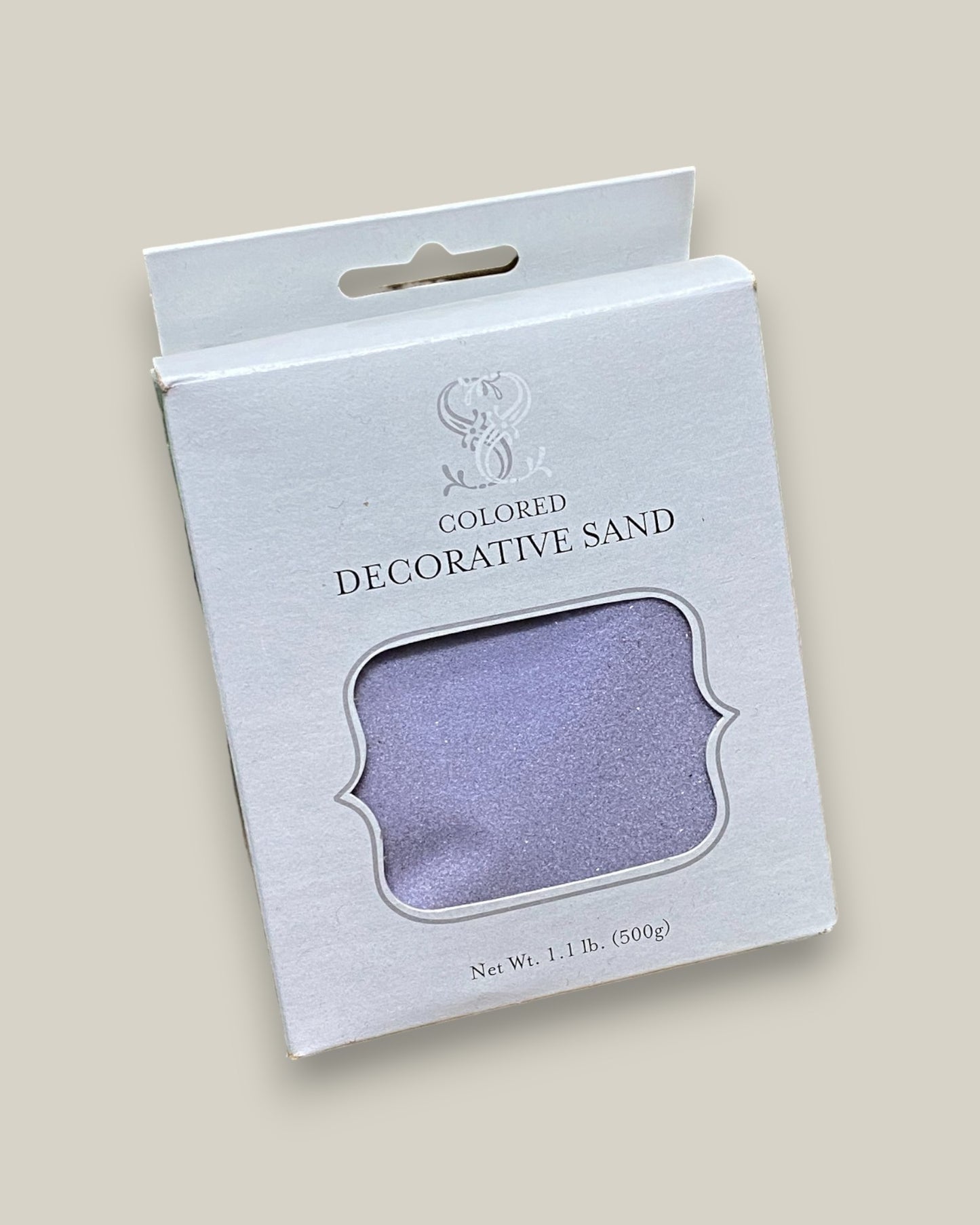 Areia de quartzo para cerimônia das areias na cor lavanda.