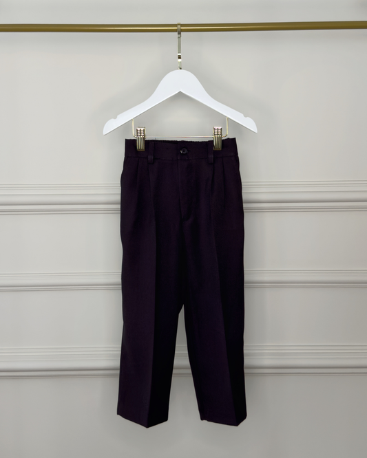Calça social infantil preta para pajem da Etiquette. Elegante para cerimônias formais.