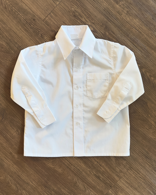 Camisa social branca Etiquette, perfeita para pajens de casamento elegantes